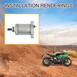 GOOFIT Moteur de démarrage électrique de moto de remplacement pour ZX1000 ZX-10R <span class=keywords><strong>ZX10R</strong></span> ZX-10RR ZX10RR Ninja KRT Edition ABS 2014-2021 - Product Image 6