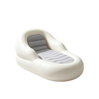 Canapé gonflable en PVC floqué personnalisable, lit pliable et facile à gonfler