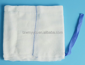 Tamponi Chirurgici Sterili in <span class=keywords><strong>Cotone</strong></span> <span class=keywords><strong>Idrofilo</strong></span> Assorbente di Alta Qualità, Misura Personalizzabile 45*45, Rilevabili a Raggi X, per Interventi Addominali - Product Image 2