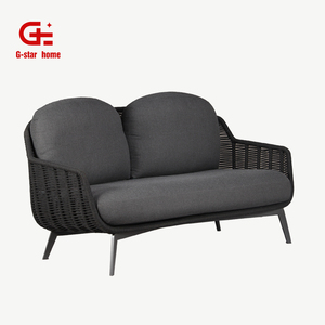 Canapé double moderne d'extérieur en aluminium imperméable avec coussins pour le salon <span class=keywords><strong>de</strong></span> la villa au bord <span class=keywords><strong>de</strong></span> la piscine-pour les hôtels - Product Image 4