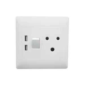 Hot sell South African switch with usba 3 pin plug switch