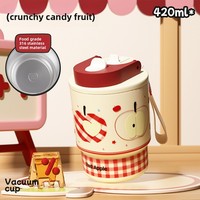 Gobelet isotherme portable en acier inoxydable 316 pour enfants, avec paille, pour café chaud ou froid