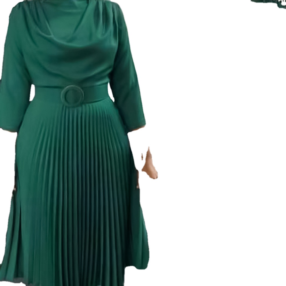 chinese dress ladies African Women's Dresses Ankara Print Puff Sleeve Long Maxi Dress with Belt  at Amazon Women's Clothing store main image 0