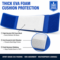 Vente en gros EVA ruban de fixation réglable ski alpin cross-country personnalisé nordique forte neige sangles de ski nylon crochet et boucle de fixation