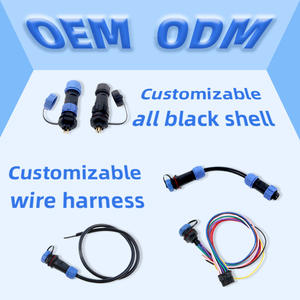 Conector Circular <span class=keywords><strong>de</strong></span> Alimentación IP68 Impermeable <span class=keywords><strong>de</strong></span> 2, 3 y 4 Pines con Recubrimiento <span class=keywords><strong>de</strong></span> Latón Dorado, 250V 3A-25A Macho/Hembra - Product Image 4