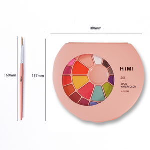 Ensemble de peinture à l'aquarelle solide HIMI <span class=keywords><strong>MIYA</strong></span> 24 couleurs avec emballage bleu rose - Product Image 6