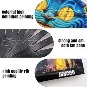 Custom <b>Large</b> Bamboo Folding Hand <b>Fans</b> for Music Festival - Product Image 5