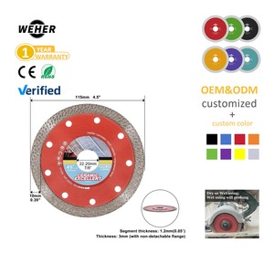 ใบเลื่อยเพชร WEHER K-wave แบบอัดร้อน ใช้สำหรับตัดหินอ่อน หินแกรนิต กระเบื้องเซรามิก และพอร์ซเลน - Product Image 1