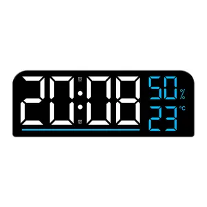 12/24 hour digital alarm clock with temperature with humidity smart home clock