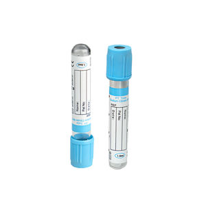 Tubo de coagulação do sodio da cabeça azul estéril vidro 3.8% 3.2% solução de coleção da amostra do sangue - Product Image 4