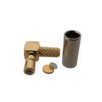 Venta al por mayor conector de ángulo recto macho SMB conector para cable RG316