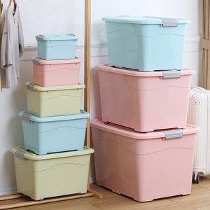 38L大尺寸矩形塑料可堆叠PP塑料储物箱容器，带手柄大容量储物箱 - Product Image 6