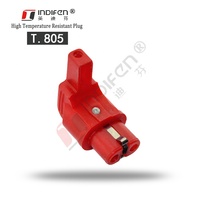 Konektor steker keramik Industri steker listrik logam bulat 2 Outlet AC standar nilai arus 32A T.805 steker