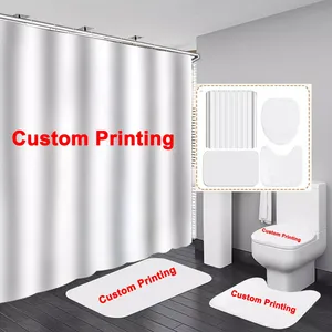 シャワーカーテンの任意の印刷デザインをカスタマイズできます。完全なセットには、1つのシャワーカーテンと3つのマットが含まれています