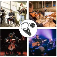 Microphone dynamique de ramassage de guitare acoustique filaire en plastique Portable pour ukulélé violon mandoline Banjo Kalimba harpe