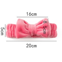 Dameshaarband met vlinderaccent, Japanse/Koreaanse stijl, voor het wassen van het gezicht, van flanel, aanpasbaar, antislip, pluche.