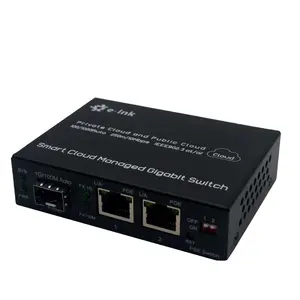 10/100/1000M Ethernet to SFP Cloud Managed PoE Media Converter