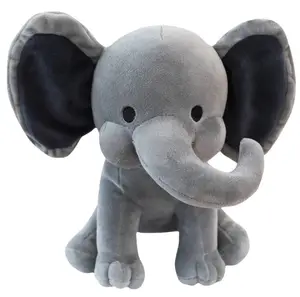Toptan güzel büyük kulaklar sevimli yumuşak dolması bebek fil peluş oyuncak