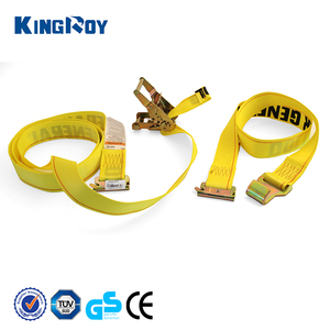KingRoy Safety Loading 2 Inch 4000lbs CE Certified Polyester E Track Easy Release ATV & <b>Motorcycle</b> Tie Down Ratchet Strap - Product Image 4