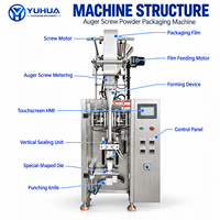 Machine de remplissage et d'emballage de poudre instantanée de café et de préparations laitières 5g 50g à grande vitesse, avec coins arrondis