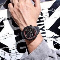 Jam Tangan Pria Custom Chronograph, Arloji Pria untuk Olahraga, Dial Besar, Jam Digital Tahan Air