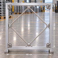 Filet anti-drone personnalisé en câble métallique 50x50cm 6mm en acier galvanisé à chaud pour la couverture aérienne des bâtiments commerciaux