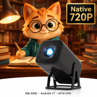 Projecteur à ultra courte focale 4K Android Smart Bluetooth 5.2 Wifi 6, résolution native 720P, Android 11, pour cinéma maison et jeux, projecteur portable