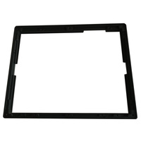 Cadre en aluminium de 15 "True Flat avec boîtier arrière en plastique (blanc ou noir) pour moniteur à écran tactile, boîtier de moniteur en plastique