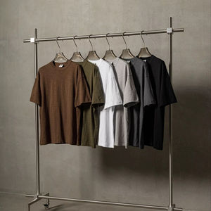 Camiseta de Manga Corta de Color Sólido Estilo Hip Hop con Logotipo Personalizado para Hombre, 100% Algodón, Corte Regular, Transpirable, Informal, para Uso Diario - Product Image 1