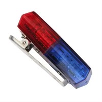 Lámpara de hombro multifunción LED de patrulla de seguridad en servicio, luz de Flash estroboscópica roja y azul para advertencia de tráfico