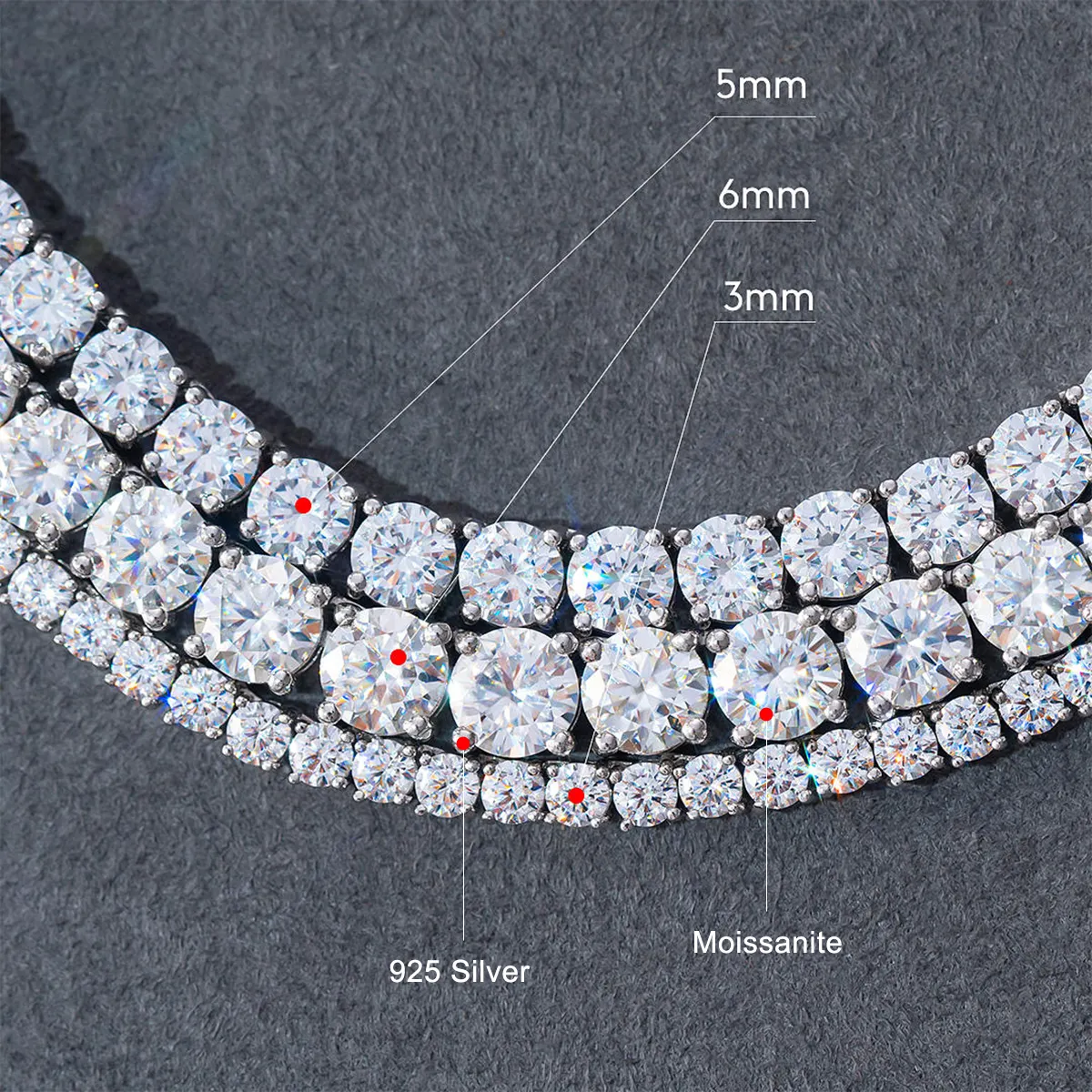 Pulseira fina de prata esterlina 925 corrente de tênis diamante ouro 14K joias personalizadas colares masculinos Moissanite corrente cubana