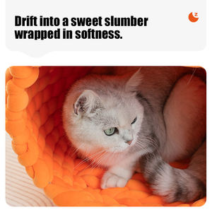 <span class=keywords><strong>Cama</strong></span> para Gatos con Diseño Original, Cálida, Semi-cerrada, Tipo Cueva, Portátil, Redonda, de Algodón, de Lujo - Product Image 3