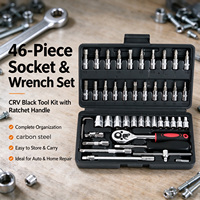 Kit de tournevis à cliquet 1/4 po avec 46 embouts (Phillips, Torx, Hex, Plats, Pozidriv) pour réparation automobile et mécanique