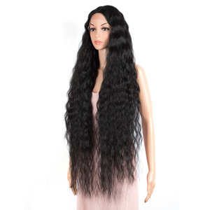 FASHION IDOL Parrucca con frontale in pizzo a onde sciolte da 42 pollici, calotta piccola, sintetica, bionda, lunga, densità 120%, 280g, per <span class=keywords><strong>Cosplay</strong></span> - Product Image 4
