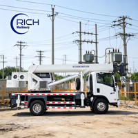 Grue mobile hydraulique ISUZU KV600 de 8 tonnes avec flèche de 28 m pour la réparation des lignes électriques et l'installation de transformateurs
