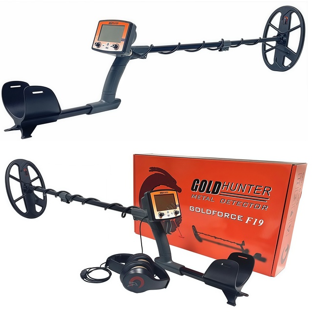 GOLDFORCE F19 Gold Underground Metal Detector with 11-Inch Waterproof Coil and 20-Inch Sensitivity