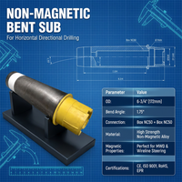 Drillsoltek API NC50 Carcasa de Perforación Direccional No Magnética Curvada de 6-3/4" para Perforación Direccional de Pozos Profundos, Curvatura de 1.75 Grados