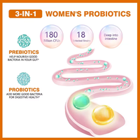 Capsules de probiotiques premium pour femmes avec prébiotiques à la canneberge, 18 souches pour la santé digestive, immunitaire et féminine