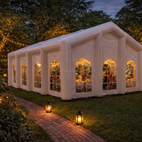 Structure Gonflable Maison pour Événement Fête, Chapiteau de Mariage Gonflable avec Lumière LED, Tente de Fête Gonflable