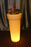 Pot Bunga LED Tahan Air, Lampu Taman Luar Ruangan, Pot Tanaman Bercahaya, Plastik, RGB, Dapat Diisi Ulang, Lampu LED Ajaib
