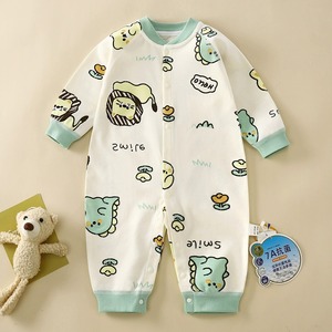 Tutina per Neonati in Cotone a Maniche Lunghe, Body Unisex per Neonati con Stampa Animale - Product Image 5