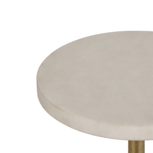 Tavolino Rotondo Piccolo con Piano in Marmo, Tavolino Moderno in Metallo per Soggiorno, Camera da Letto, Ingresso - Product Image 4