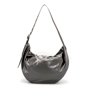 Jet Grey Crossbody <b>Bag</b> With Inner Lining Pocket And Wrinkle <b>String</b> Design Super Sasha <b>Bag</b> For Adjustable Shape Made In Korea - Product Image 4