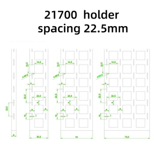 Precio más bajo, tira de acero niquelado para conexión de baterías 21700, conector alimentación 0,2/0,3 mm, paso 21,5/22,5mm - Product Image 6