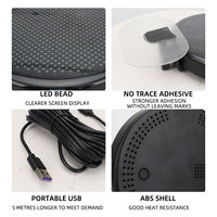 Pantalla de expresión LED redonda para coche, Control de aplicación inteligente, tablero de visualización programable, Panel de mensajes de desplazamiento, señal LED para ventana trasera de coche DIY