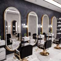 Espejo de Pared Moderno Personalizado con Antivaho para Salón de Belleza, Espejo de Maquillaje de Alta Calidad, Espejo de Baño Inteligente LED con Marco