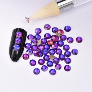 Strass en verre à dos plat, cristal SS20, velours violet, 16 facettes, haute qualité, nouvelle collection, pour nail art et bijoux, de l'usine Oleeya - Product Image 6