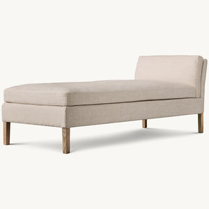 आधुनिक न्यूनतम डिजाइन इनडोर फर्नीचर नरम कपड़े असबाब ओक लेग बेंच और कपड़े सोफा - Product Image 4