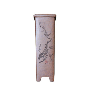 Maceta de Bonsái de Arcilla Morada Hecha a Mano, Estilo Suzhou, Cocida al Leño, con Diseño Clásico Grabado - Product Image 5