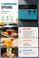 Système d'osmose inverse autonettoyant avec UV, purificateur d'eau électrique sans réservoir, chaud et froid, filtration 0,0001 µm pour usage hôtelier
